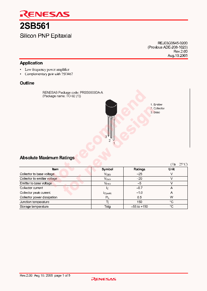 2SB561BTZ-E_4249520.PDF Datasheet