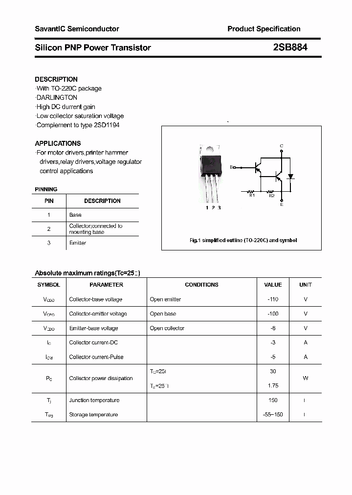 2SB884_4454708.PDF Datasheet