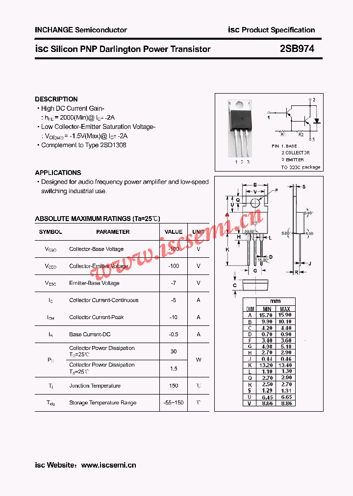 2SB974_4391750.PDF Datasheet