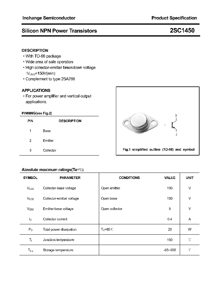 2SC1450_4353485.PDF Datasheet