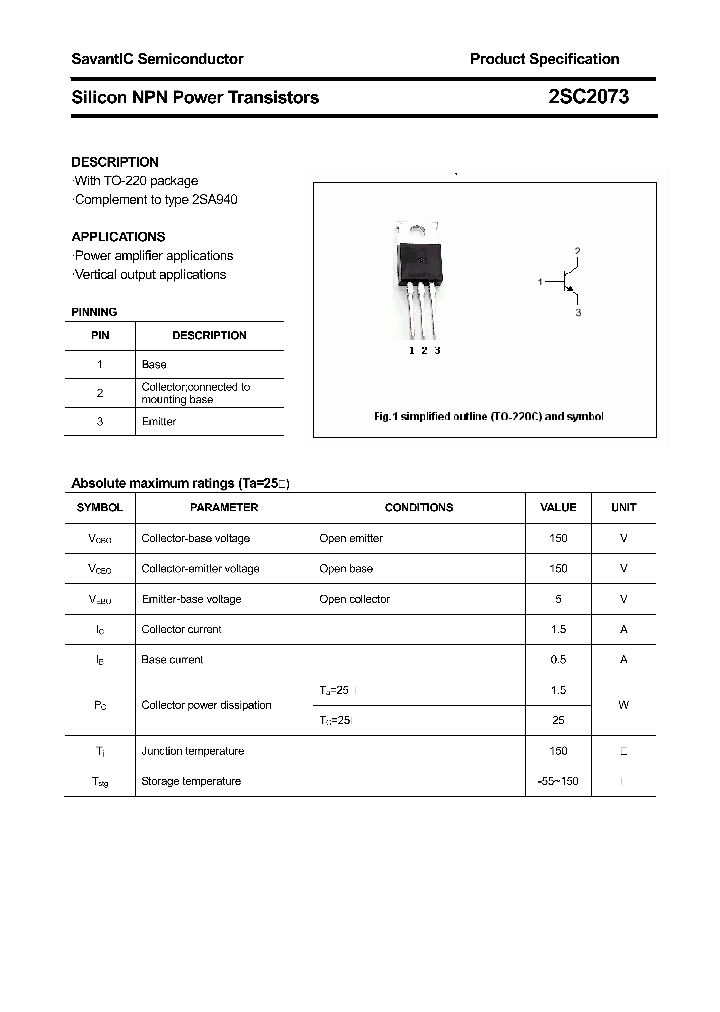 2SC2073_4401650.PDF Datasheet