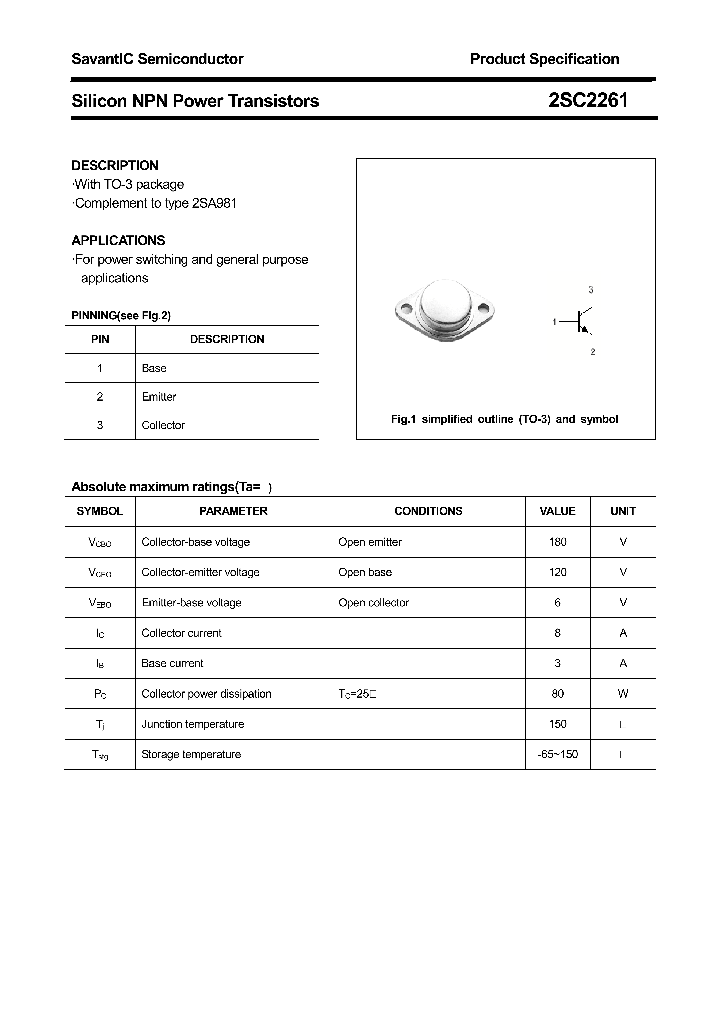 2SC2261_4415471.PDF Datasheet