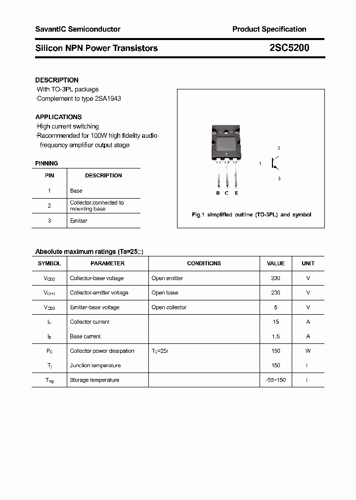 2SC5200_4505163.PDF Datasheet