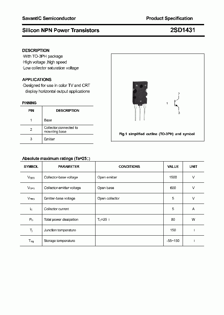 2SD1431_4817474.PDF Datasheet