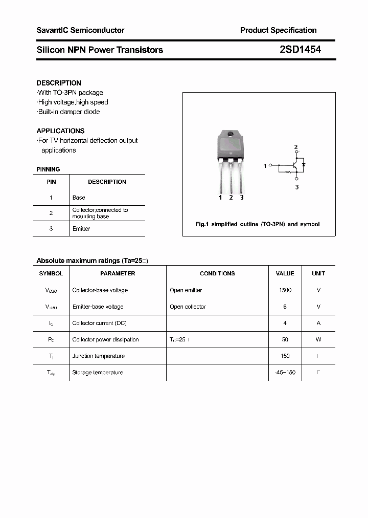 2SD1454_4409610.PDF Datasheet