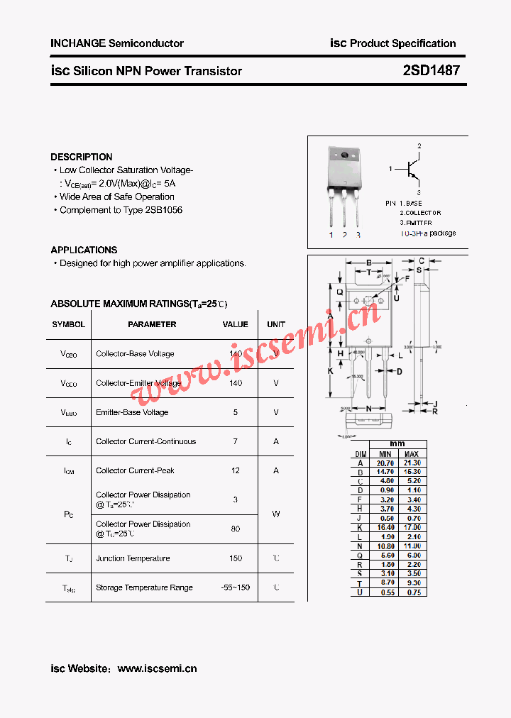 2SD1487_4608065.PDF Datasheet