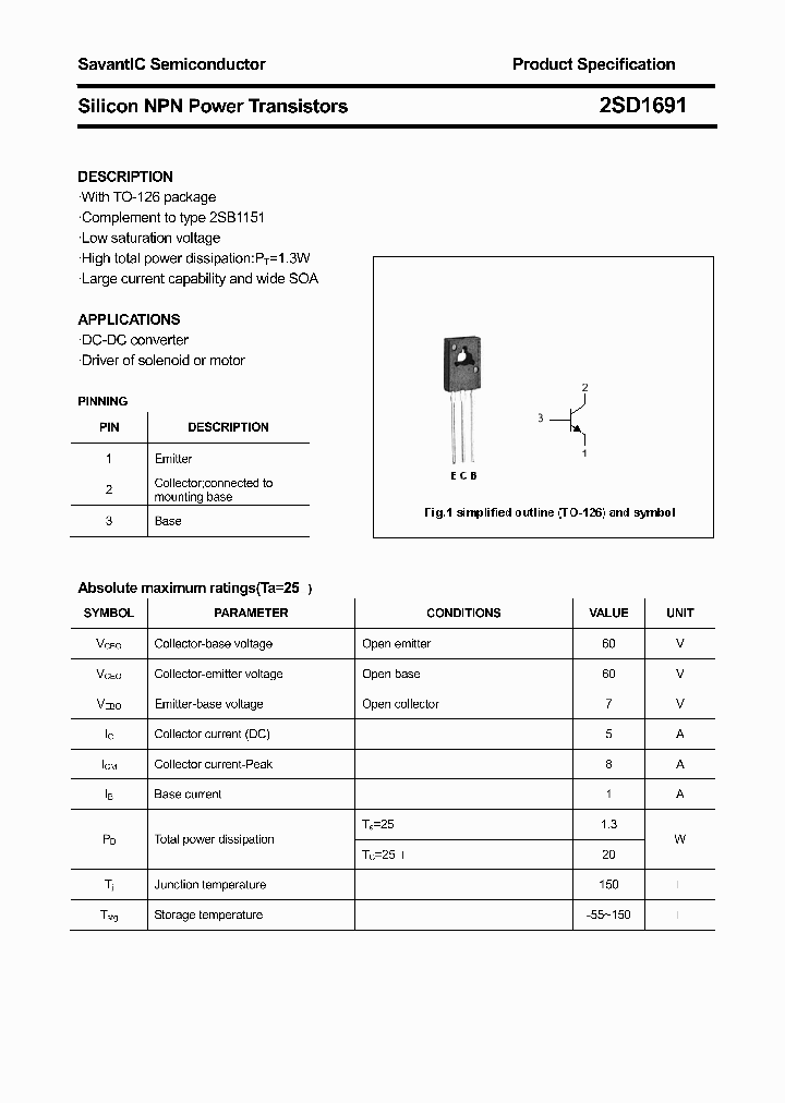 2SD1691_4386155.PDF Datasheet