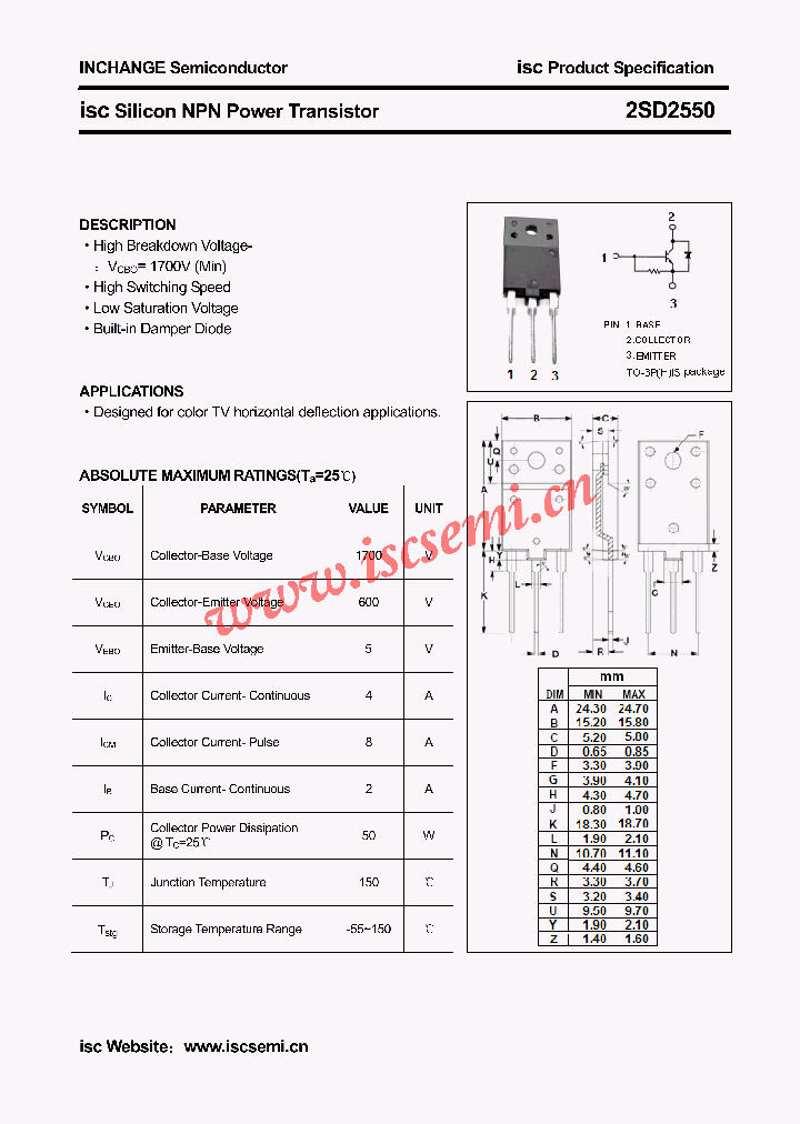 2SD2550_4464568.PDF Datasheet