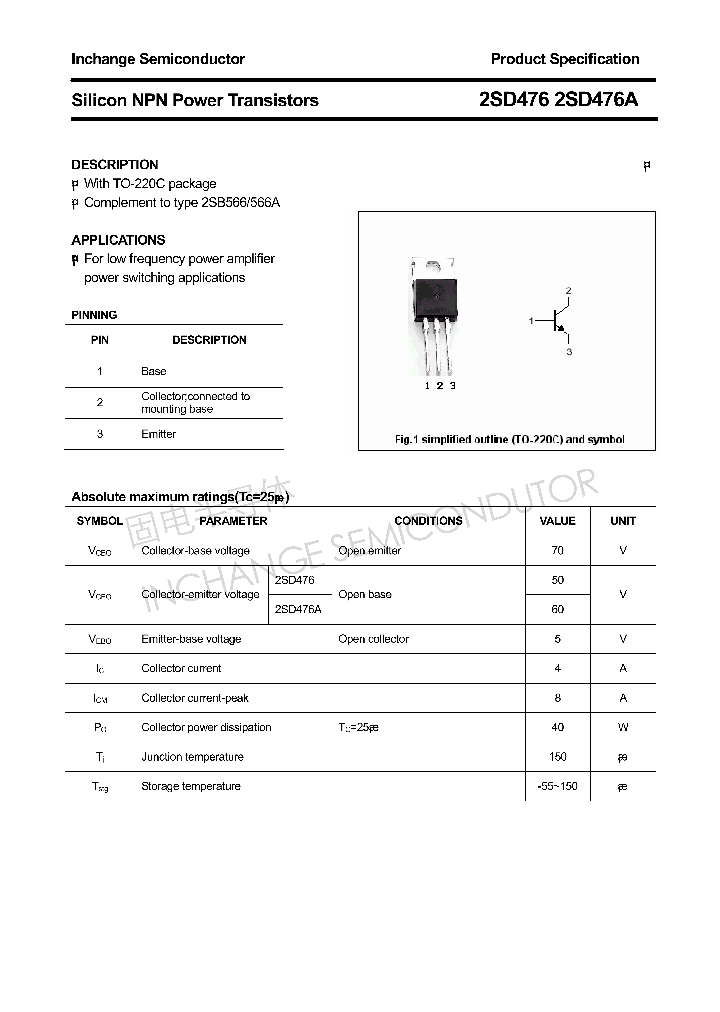 2SD476_4305444.PDF Datasheet