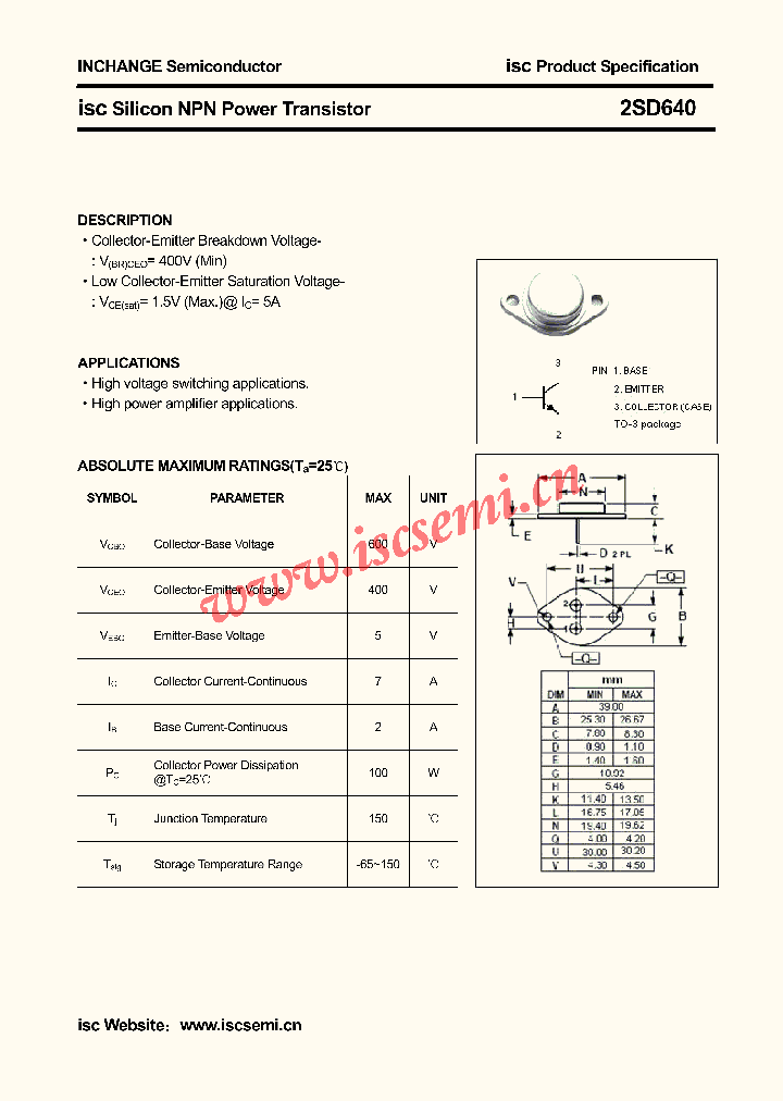 2SD640_4604559.PDF Datasheet