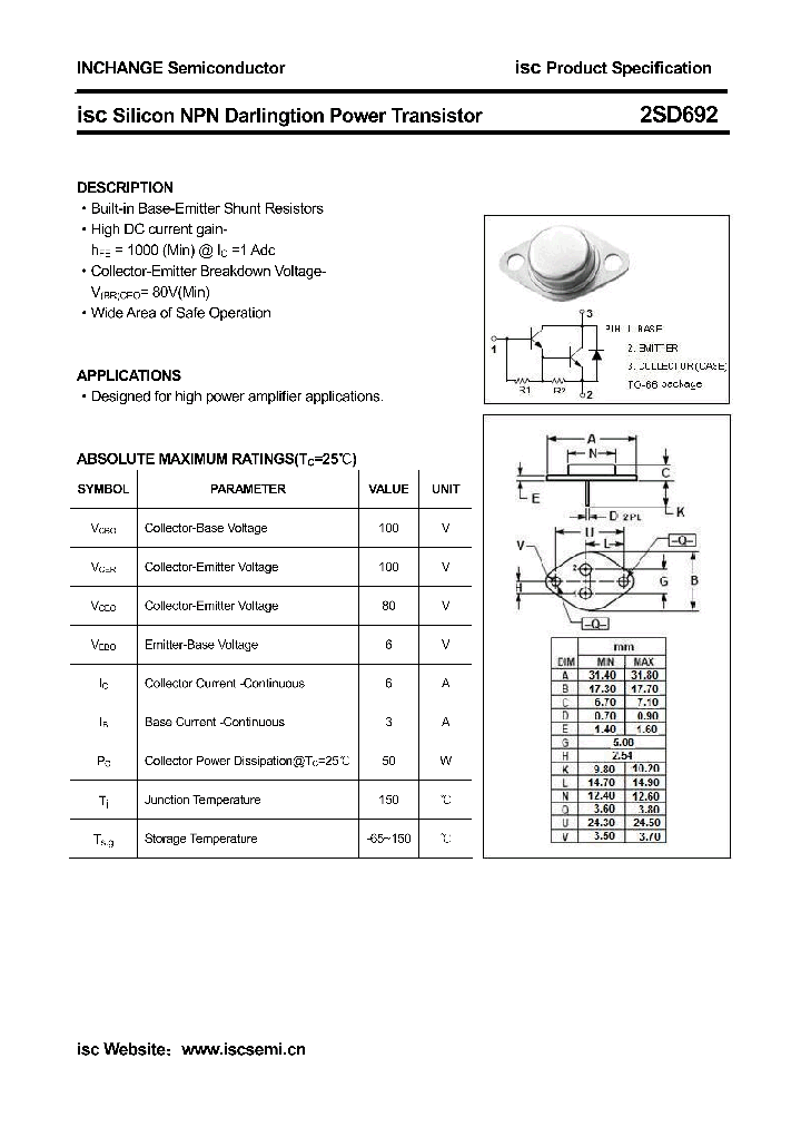 2SD692_4300664.PDF Datasheet