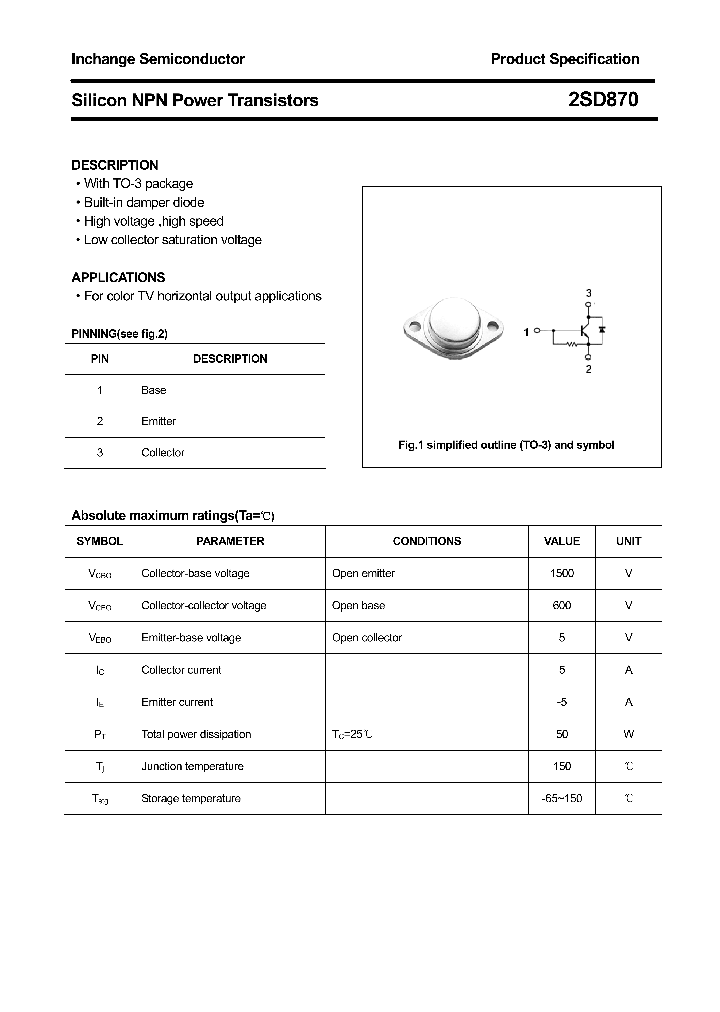 2SD870_4368071.PDF Datasheet