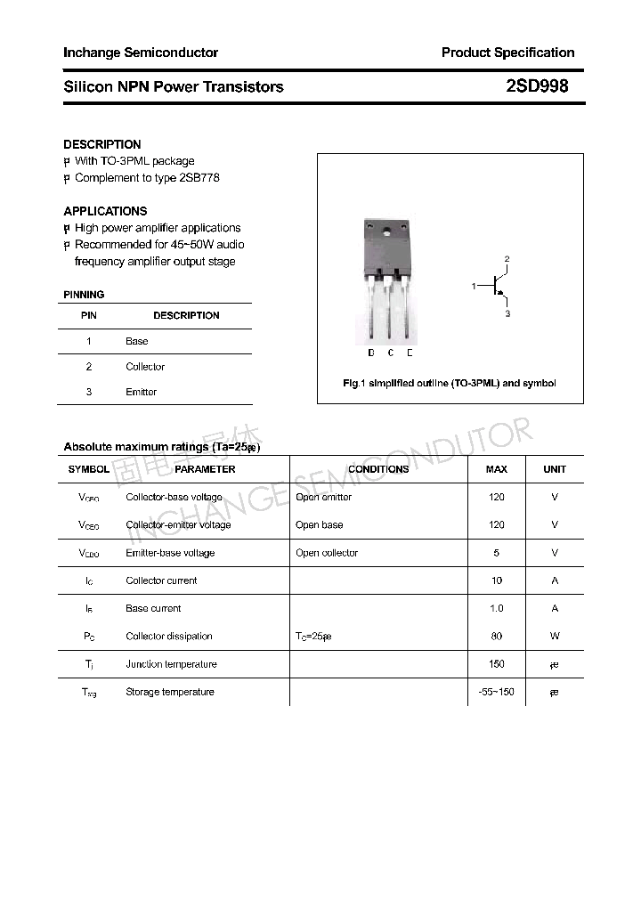 2SD998_4305700.PDF Datasheet