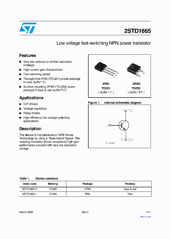 2STD166508_4787184.PDF Datasheet