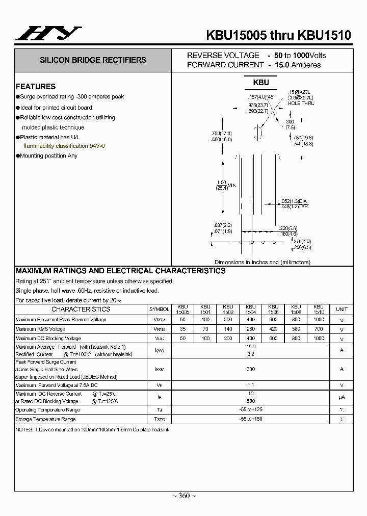 KBU15005-KBU1510_4504977.PDF Datasheet