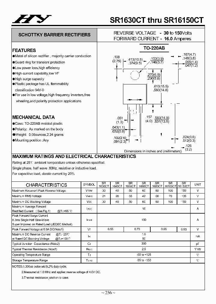 SR1630CT-SR16150CT_4504903.PDF Datasheet