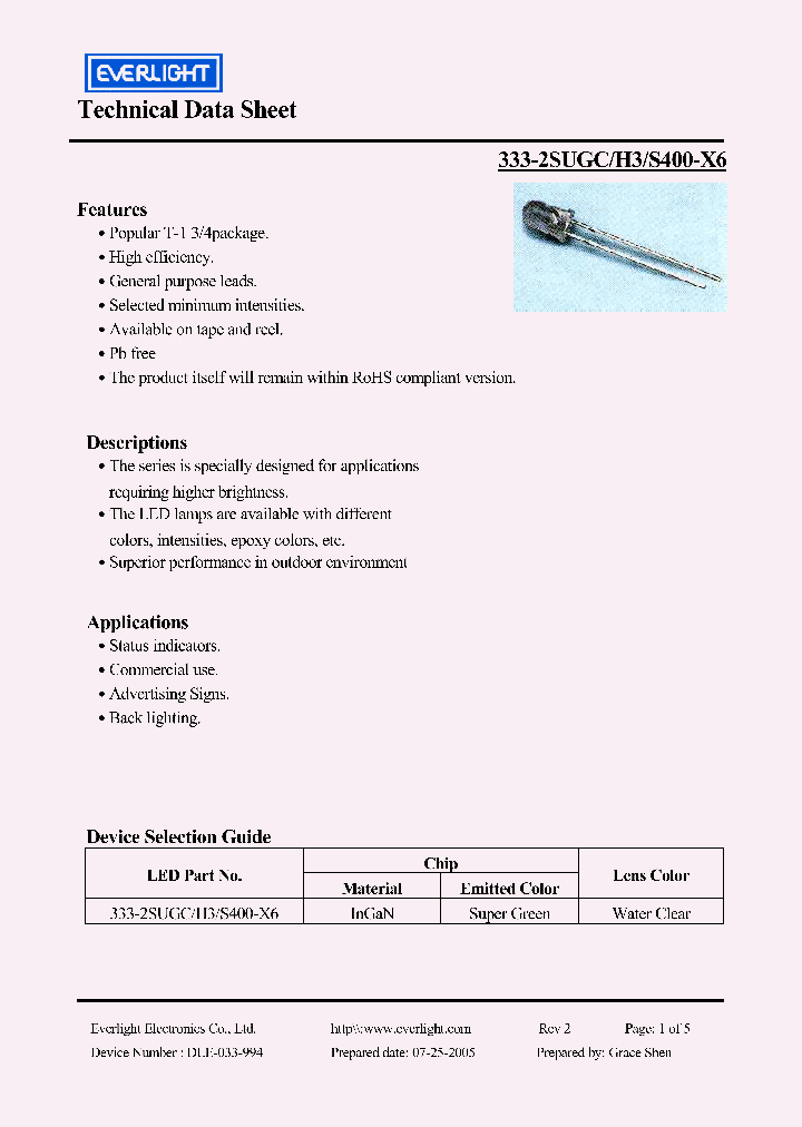 333-2SUGC-H3-S400-X6_4699189.PDF Datasheet