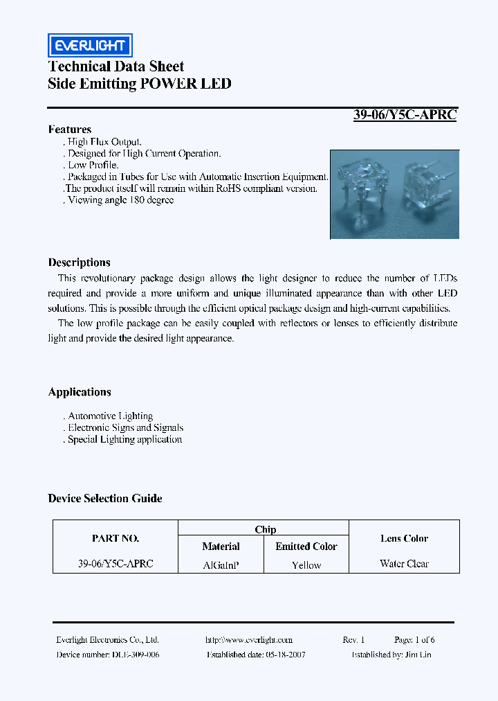 39-06-Y5C-APRC_4489515.PDF Datasheet