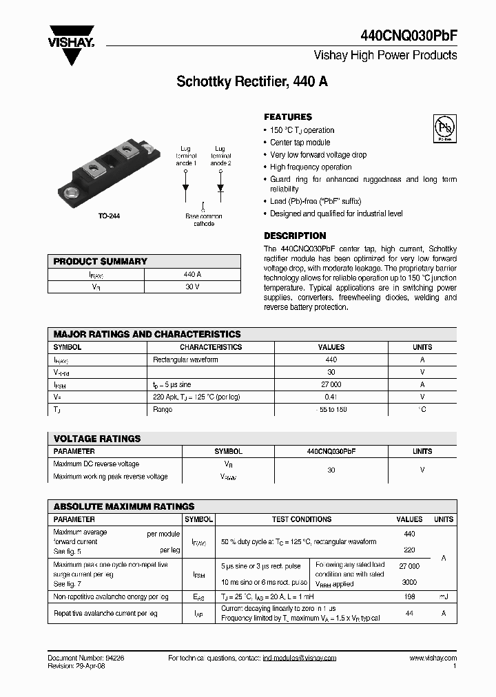 440CNQ030PBF_4269934.PDF Datasheet