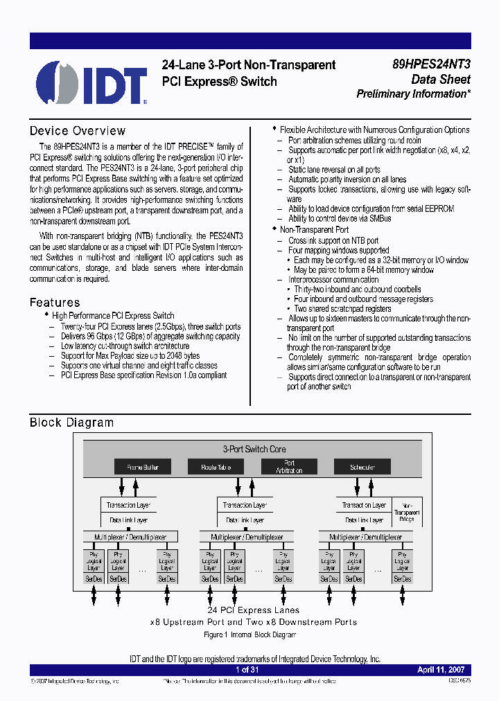 89HPES24NT3_4317976.PDF Datasheet