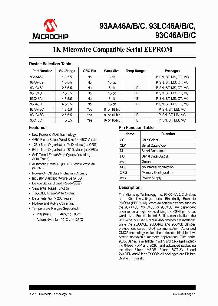 93AA46BXT-EMC_4851744.PDF Datasheet