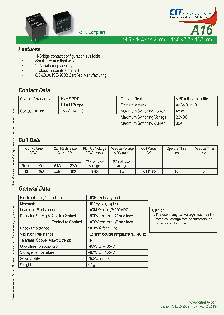 A161HS12VDC64_4890410.PDF Datasheet