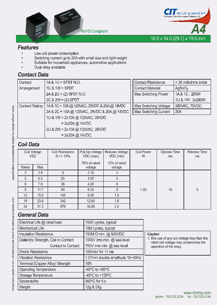 A42CC12VDC_4456534.PDF Datasheet