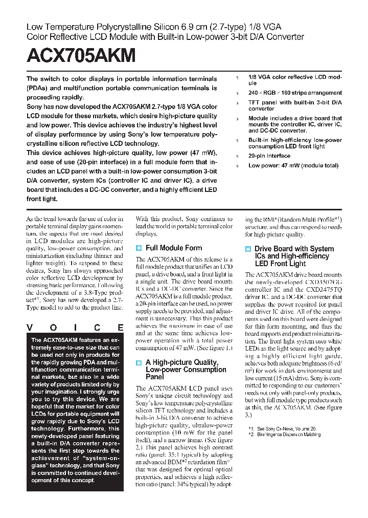 ACX705AKM_4181741.PDF Datasheet