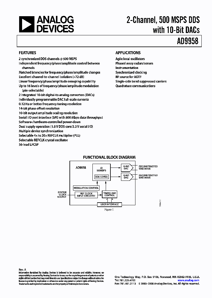 AD9958PCBZ_4316458.PDF Datasheet