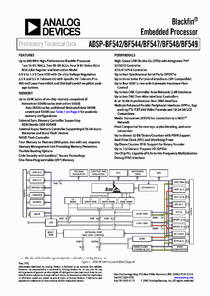 ADSP-BF542_4848640.PDF Datasheet