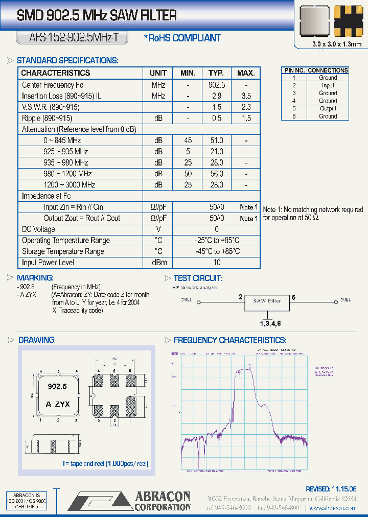 AFS-152-9025MHZ-T_4366121.PDF Datasheet