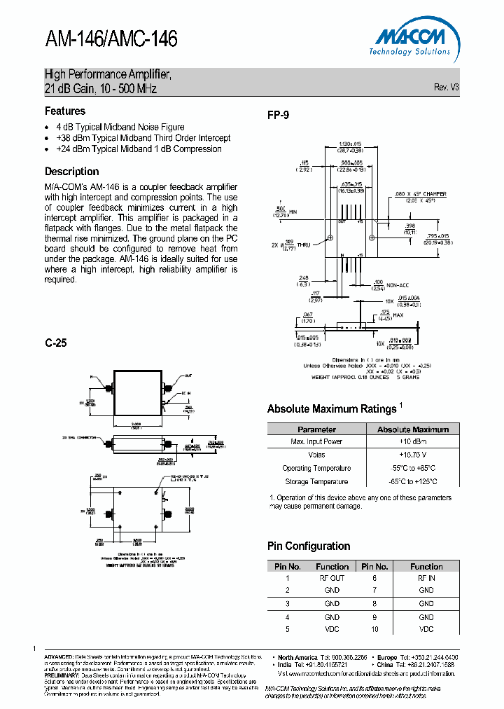 AMC-146SMA_4591768.PDF Datasheet