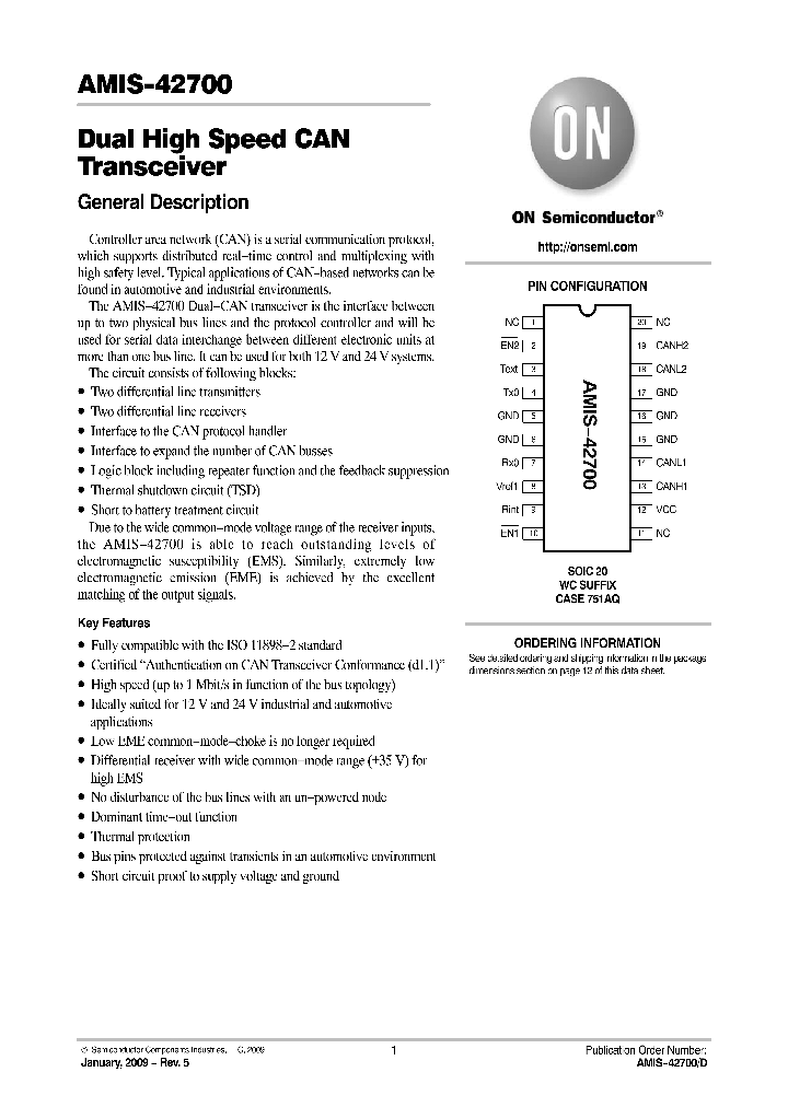 AMIS-42700_4546902.PDF Datasheet