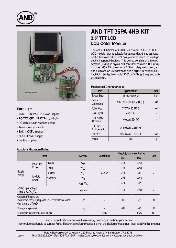 AND-TFT-35PA-4HB-KIT_4566825.PDF Datasheet