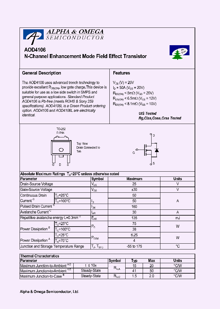AOD4106_4217401.PDF Datasheet