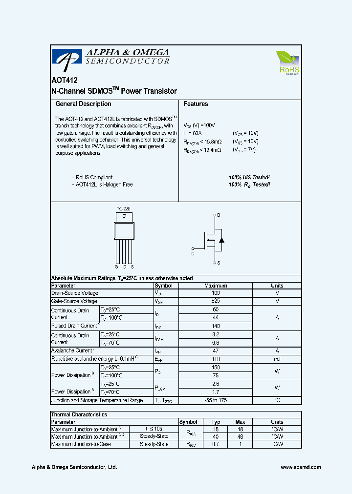 AOT412_4603156.PDF Datasheet