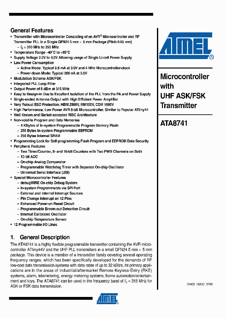 ATA8741_4604566.PDF Datasheet