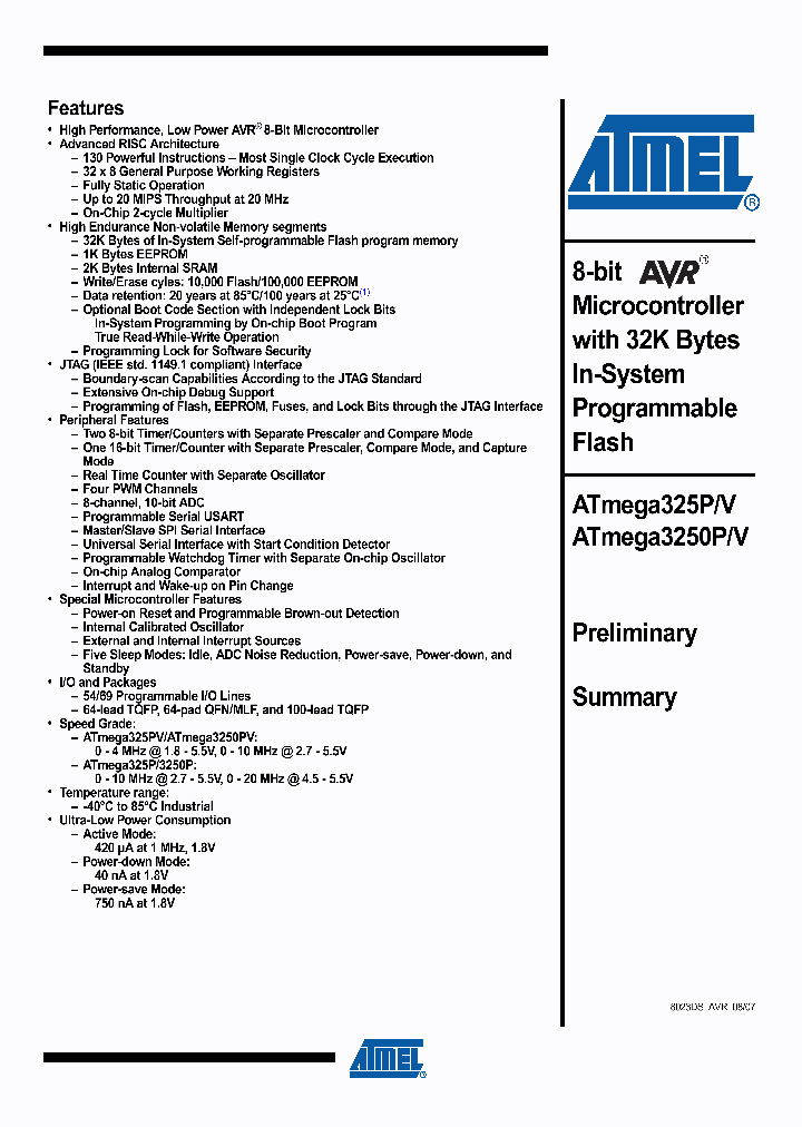 ATMEGA325P07_4899293.PDF Datasheet