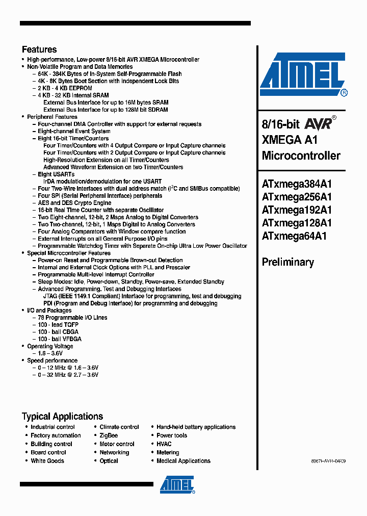 ATXMEGA128A1-C7U_4537198.PDF Datasheet