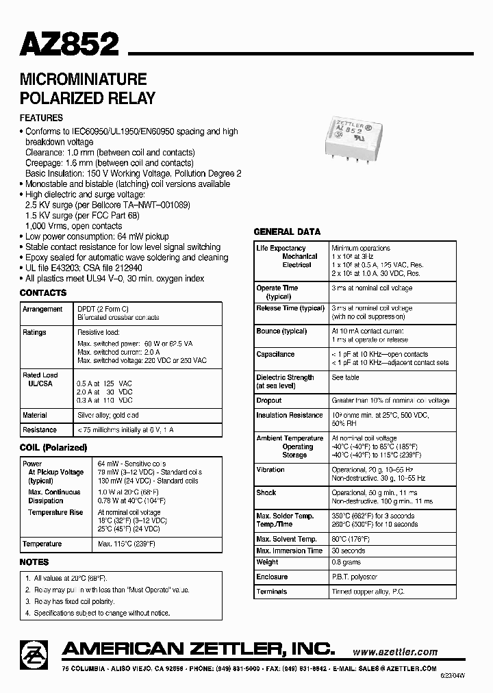 AZ852-45_4498066.PDF Datasheet