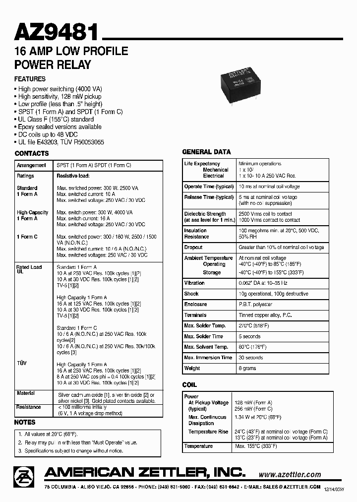 AZ9481-1AET-12D_4440011.PDF Datasheet