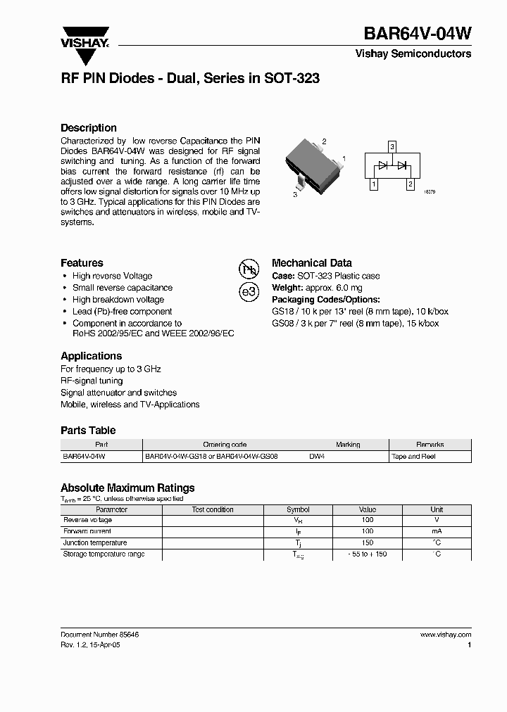 BAR64V-04W_4801327.PDF Datasheet