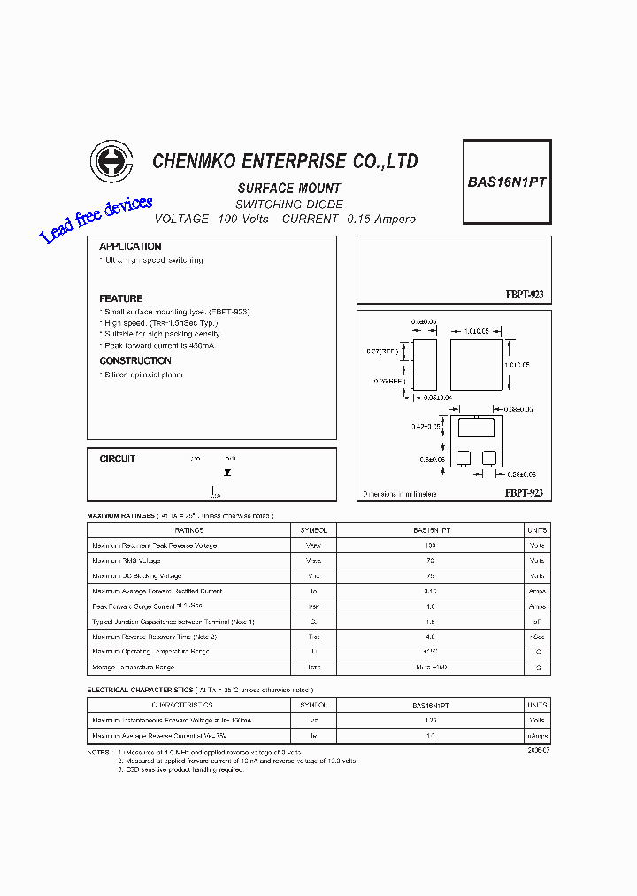 BAS16N1PT_4459548.PDF Datasheet