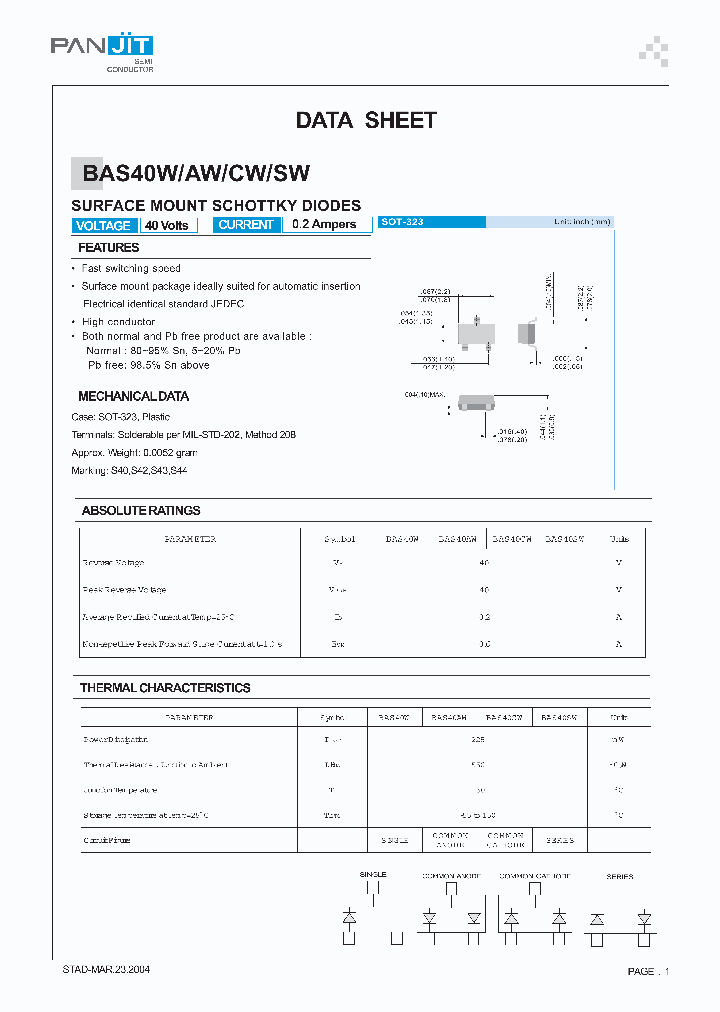 BAS40CW_4417518.PDF Datasheet