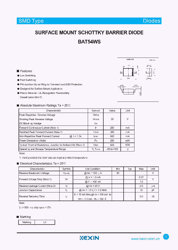 BAT54WS_4417505.PDF Datasheet
