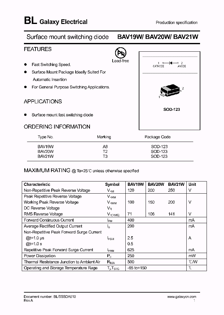 BAV20W_4231875.PDF Datasheet