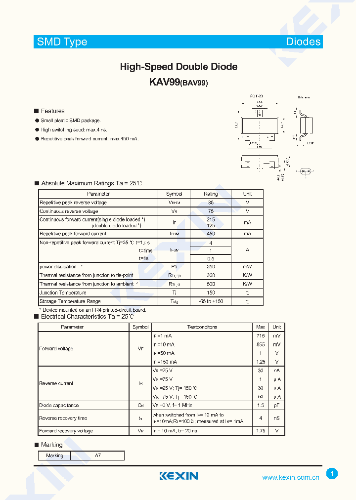 BAV99_4348183.PDF Datasheet