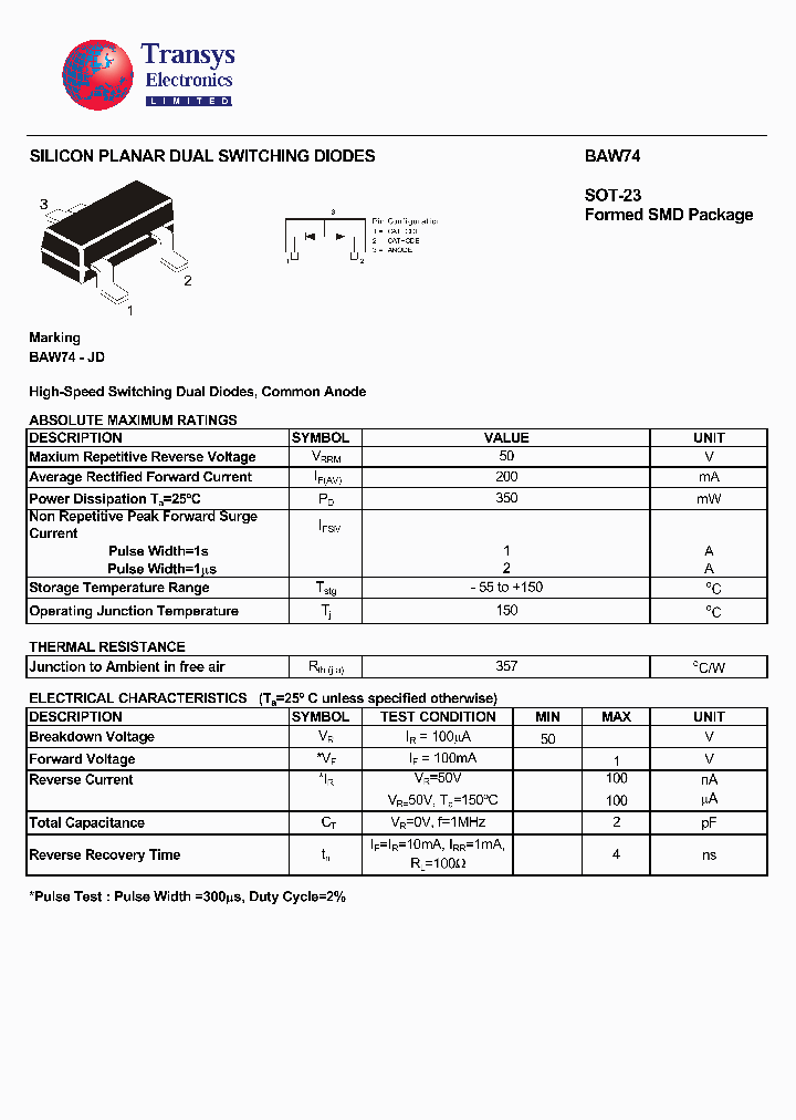 BAW74_4737984.PDF Datasheet