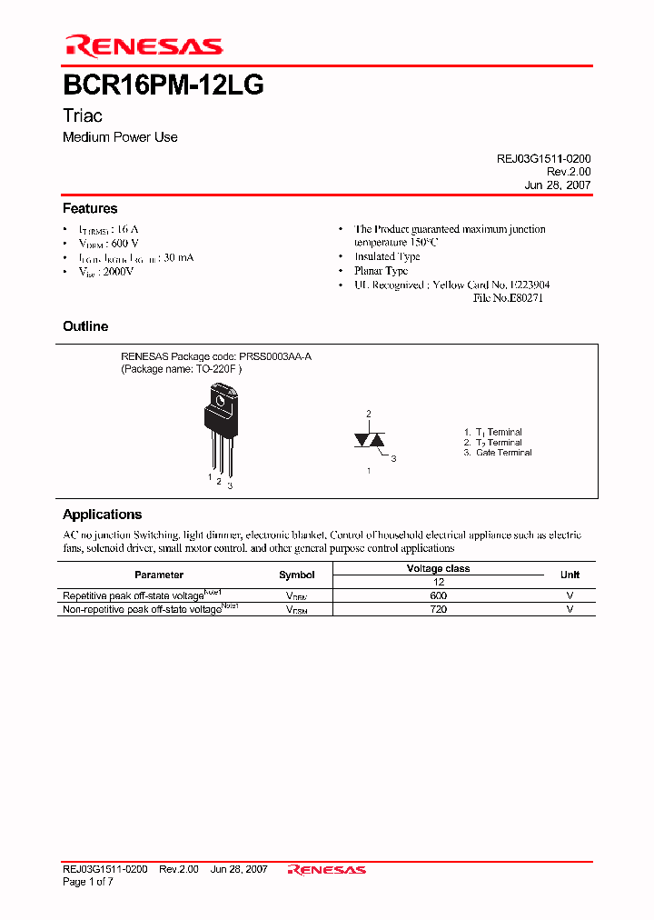 BCR16PM-12LG_4342032.PDF Datasheet