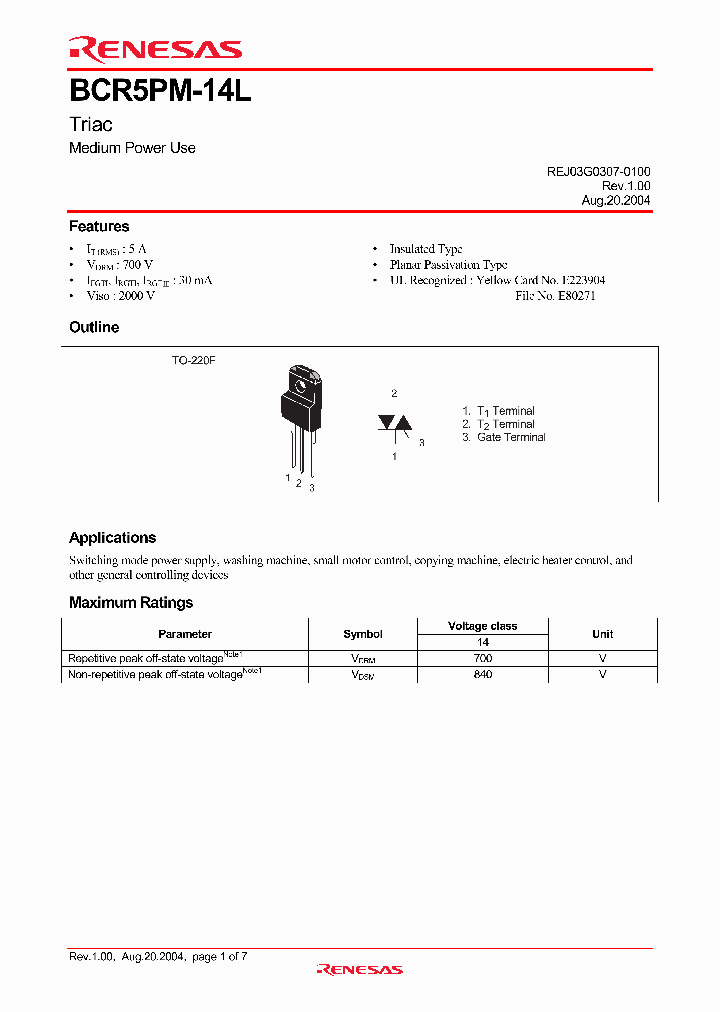 BCR5PM-14L_4628733.PDF Datasheet